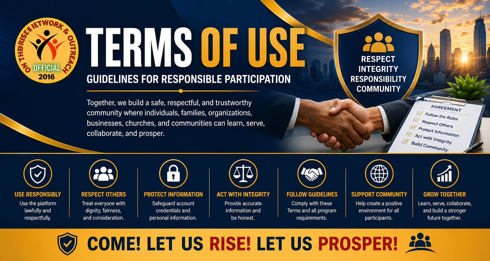OTR Community Terms of Use — responsible, respectful, and secure participation